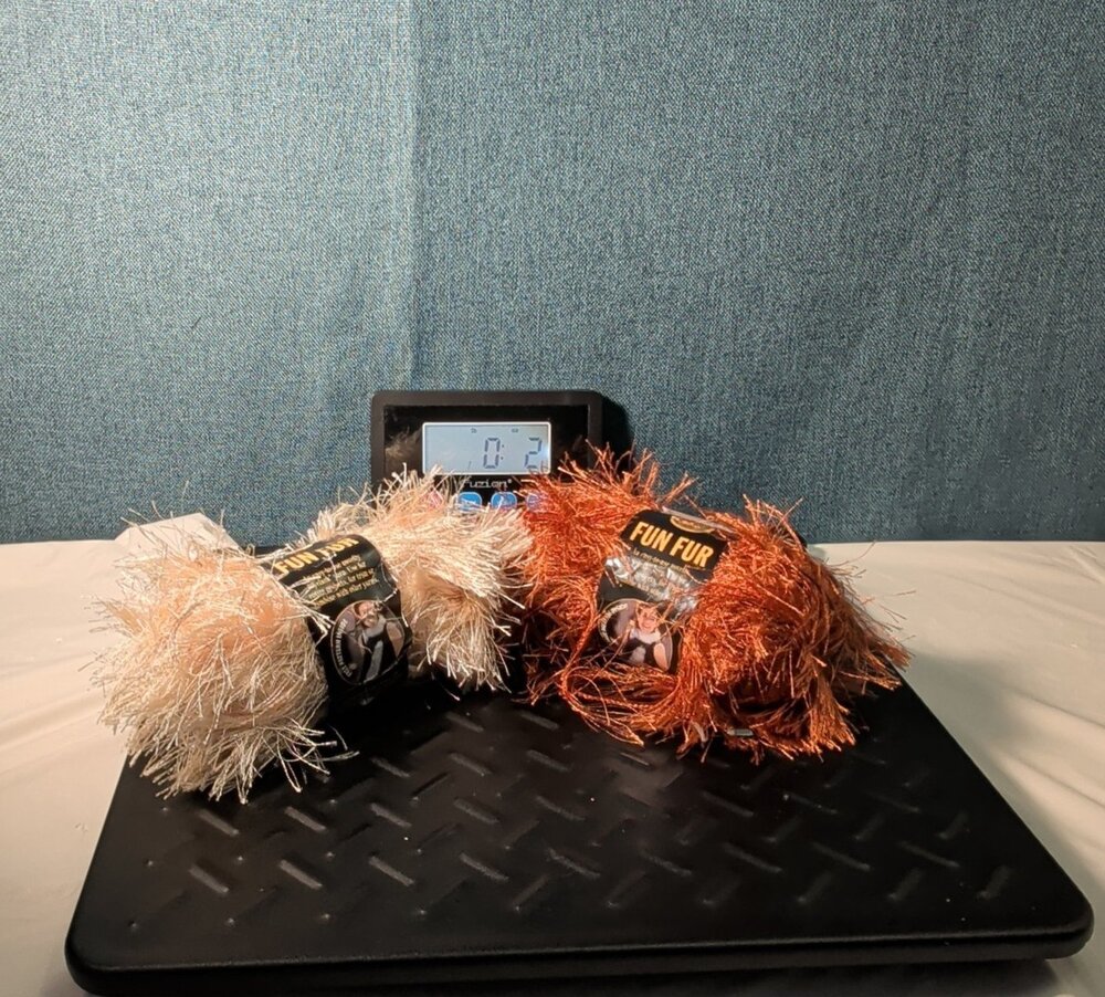 Lion Brand Fun Fur Yarn Copper & Champagne Eyelash Lot 2 Skeins 64yds Y2K NEW